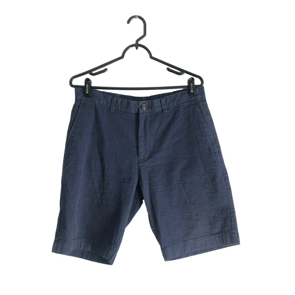 Brooks Brothers Navy Textured Cotton Lightweight Chino Shorts Mens Size 33